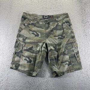Ecko Unltd Shorts Mens 36 Green Cotton Cargo Camouflage Workwear Utility Travel